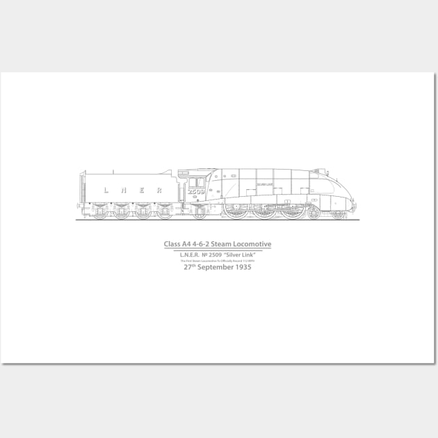 Silver Link 1935 Speed Record 112 MPH Wall Art by SteveHClark